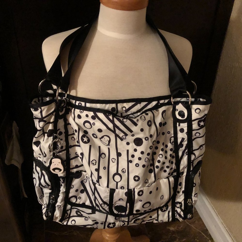 Kipling Gorilla Girlz & Monkey Print Nylon Bag ~